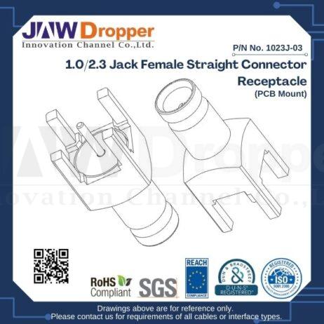 1.0/2.3 Jack Female Straight Connector Receptacle (PCB Mount)