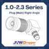 1.0-2.3 Plug Male Right Angle