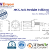 MCX Jack Female Straight Bulkhead Coaxial Connector 50 ohms for 1.13mm Cable