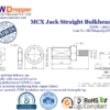 MCX Jack Female Straight Bulkhead Coaxial Connector 50 ohms for 1.32mm 1.37mm Cable