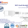 MCX Jack Female Straight Coaxial Connector 50 ohms for 1.13mm Cable