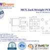 MCX Jack Female Straight PCB Coaxial Connector 50 ohms