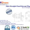SMA Plug Male Straight Panel Receptacle Coaxial Connector 50 ohms SMA1551A1 GTG 50
