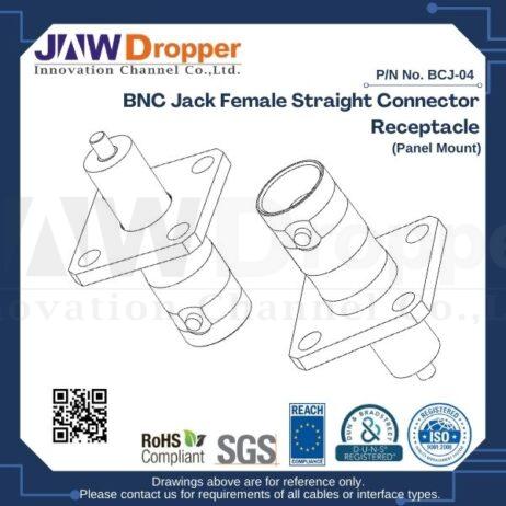 BNC Jack Female Straight Connector Receptacle (Panel Mount)