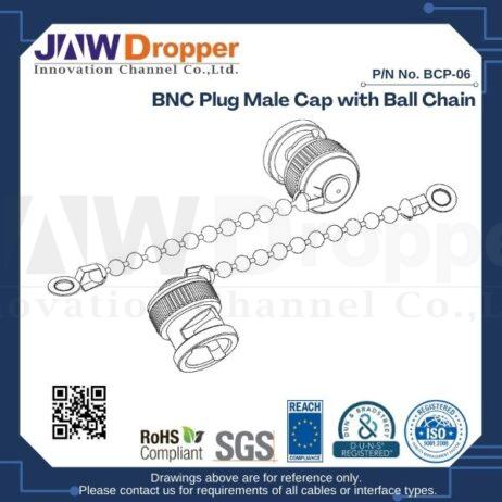 BNC Plug Male Cap with Ball Chain