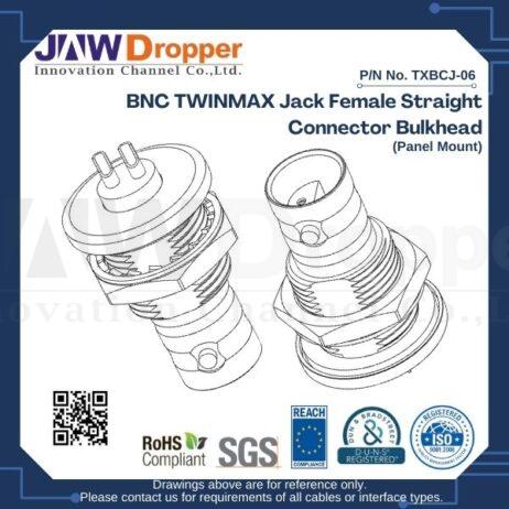 BNC TWINMAX Jack Female Straight Connector Bulkhead (Panel Mount)