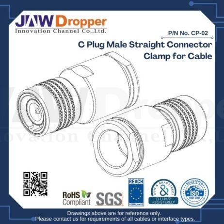 C Plug Male Straight Connector Clamp for Cable