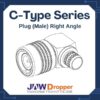 C-type Plug Male Right Angle