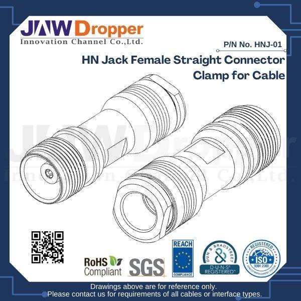 HN Jack Female Straight Connector Clamp for Cable