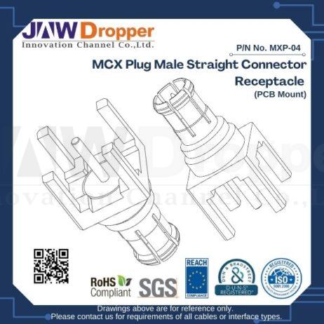 MCX Plug Male Straight Connector Receptacle (PCB Mount)