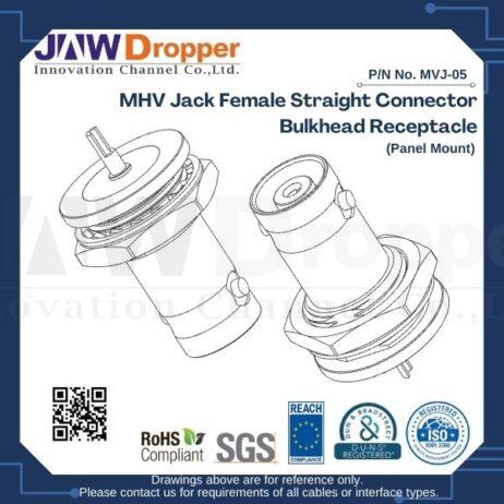 MHV Jack Female Straight Connector Bulkhead Receptacle (Panel Mount)