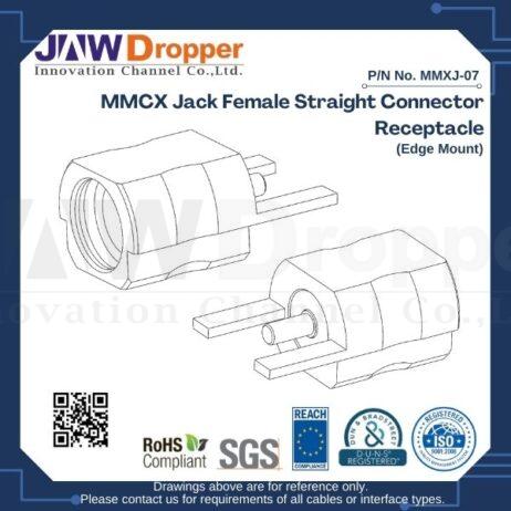 MMCX Jack Female Straight Connector Receptacle (Edge Mount)