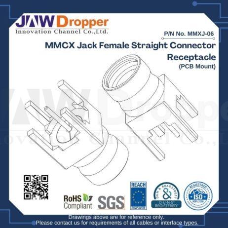 MMCX Jack Female Straight Connector Receptacle (PCB Mount)