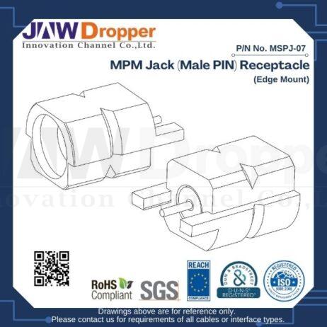 MPM Jack (Male PIN) Receptacle (Edge Mount)