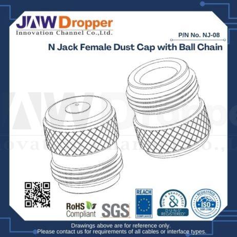 N Jack Female Dust Cap with Ball Chain