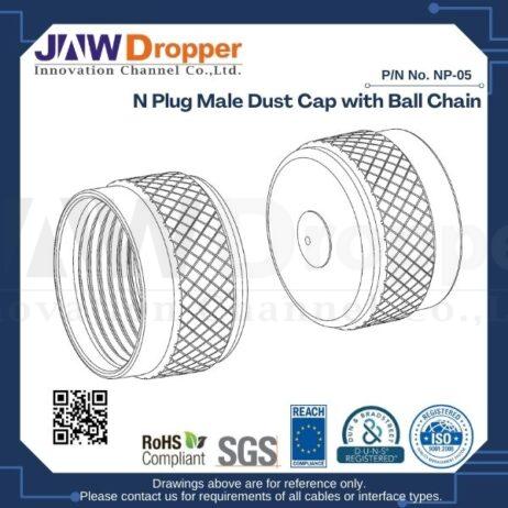 N Plug Male Dust Cap with Ball Chain