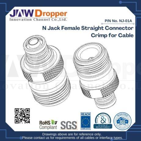 N Jack Female Straight Connector Crimp for Cable