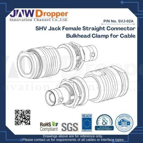 SHV Jack Female Straight Connector Bulkhead Clamp for Cable
