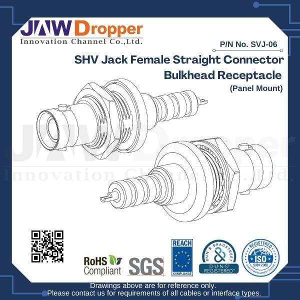 SHV Jack Female Straight Connector Bulkhead Receptacle (Panel Mount)