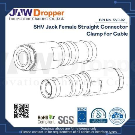 SHV Jack Female Straight Connector Clamp for Cable