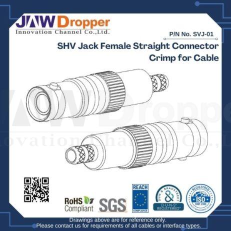 SHV Jack Female Straight Connector Crimp for Cable