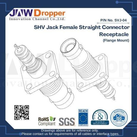 SHV Jack Female Straight Connector Receptacle (Flange Mount)