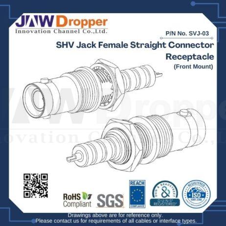 SHV Jack Female Straight Connector Receptacle (Front Mount)