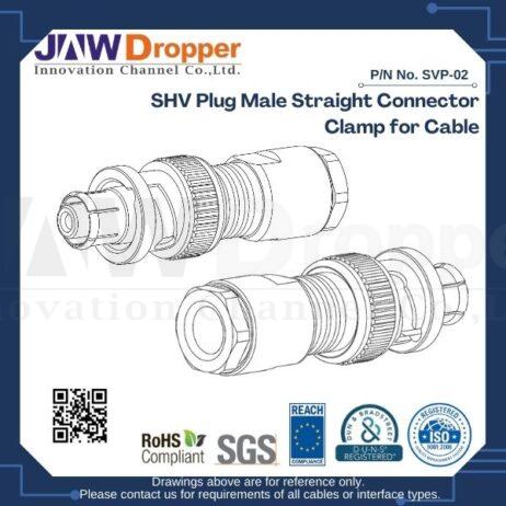 SHV Plug Male Straight Connector Clamp for Cable
