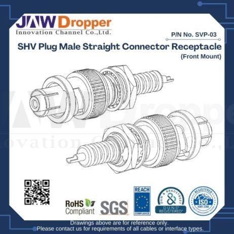 SHV Plug Male Straight Connector Receptacle (Front Mount)