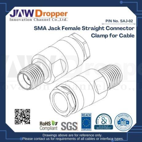 SMA Jack Female Straight Connector Clamp for Cable