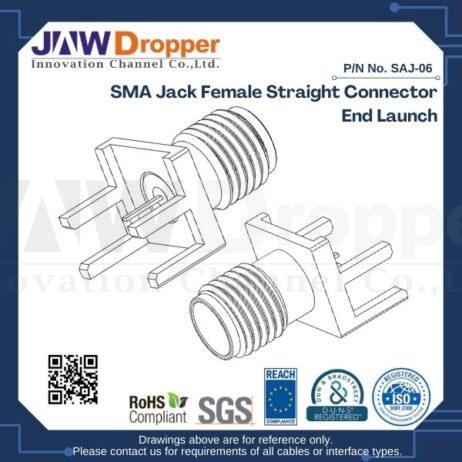 SMA Jack Female Straight Connector End Launch