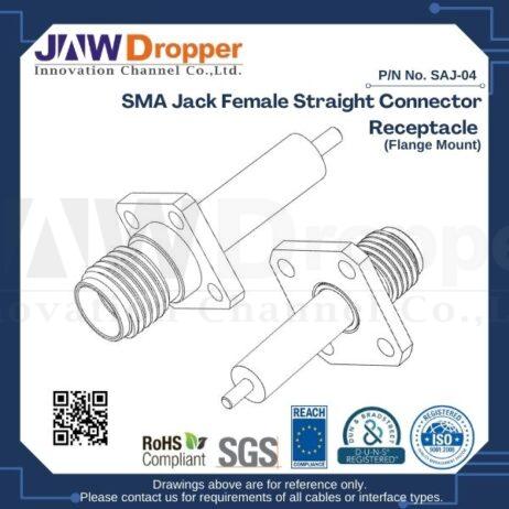 SMA Jack Female Straight Connector Receptacle (Flange Mount)