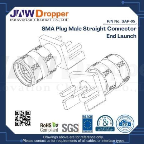 SMA Plug Male Straight Connector End Launch
