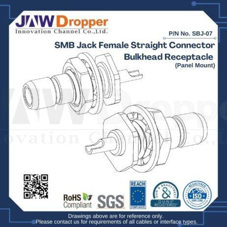 SMB Jack Female Straight Connector Bulkhead Receptacle (Panel Mount)