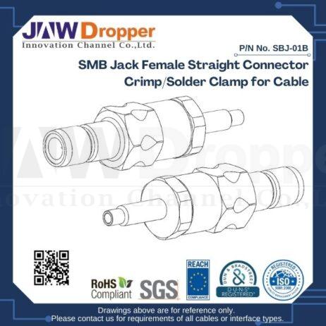 SMB Jack Female Straight Connector Crimp/Solder Clamp for Cable