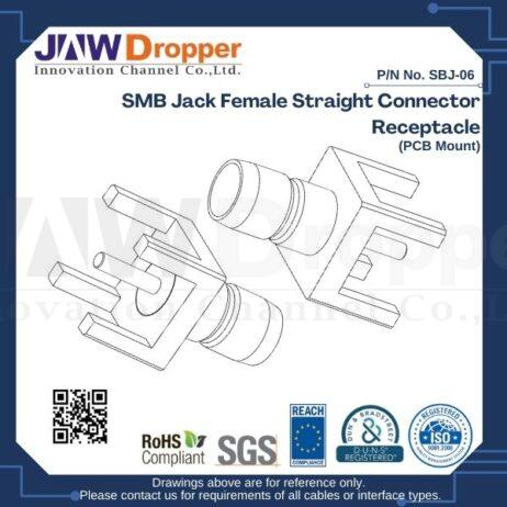 SMB Jack Female Straight Connector Receptacle (PCB Mount)