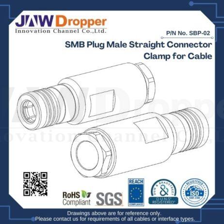 SMB Plug Male Straight Connector Clamp for Cable
