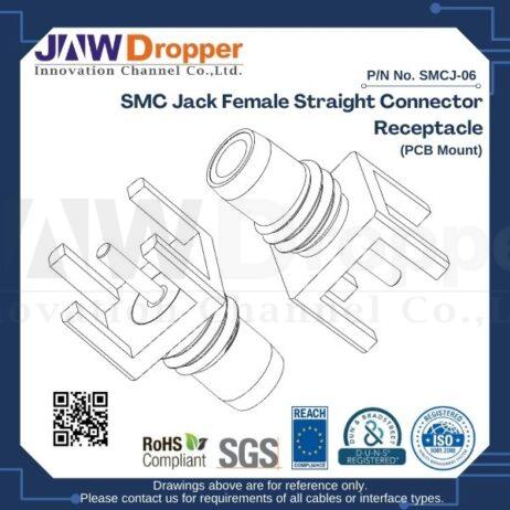 SMC Jack Female Straight Connector Receptacle (PCB Mount)