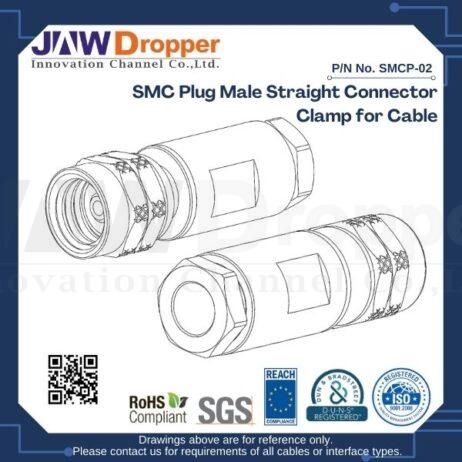 SMC Plug Male Straight Connector Clamp for Cable