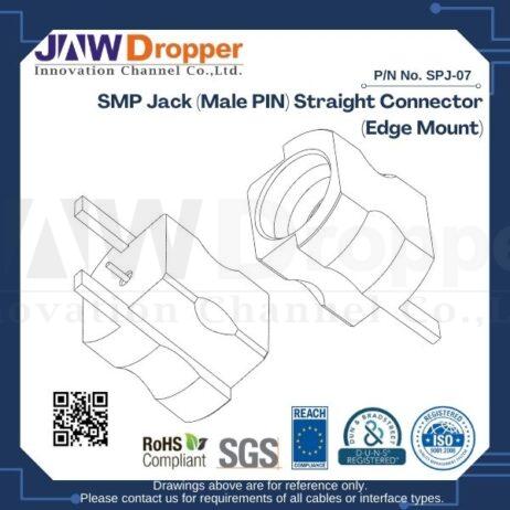 SMP Jack (Male PIN) Straight Connector (Edge Mount)