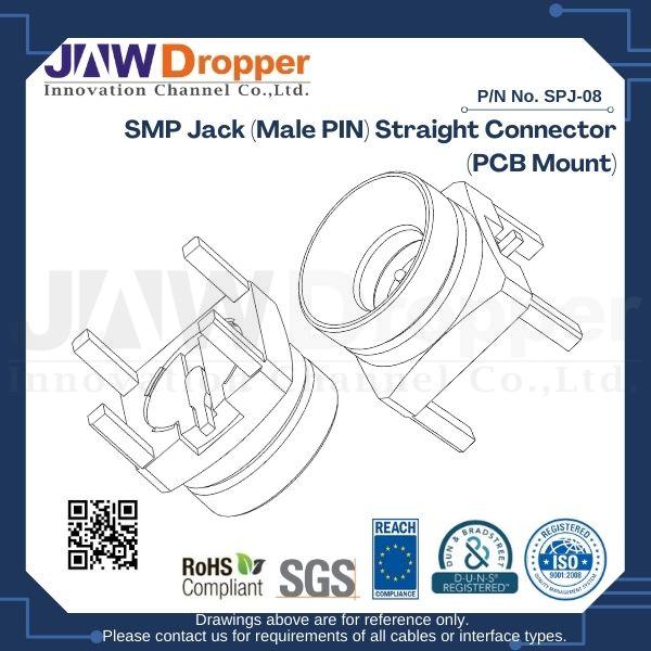 SMP Jack (Male PIN) Straight Connector (PCB Mount)