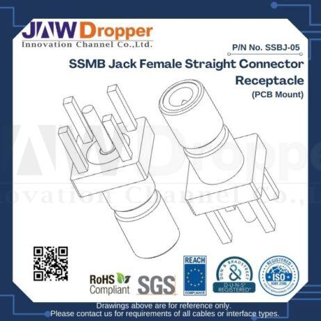 SSMB Jack Female Straight Connector Receptacle (PCB Mount)