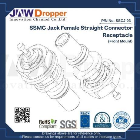 SSMC Jack Female Straight Connector Receptacle (Front Mount)
