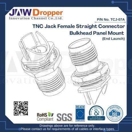 TNC Jack Female Straight Connector Bulkhead Panel Mount (End Launch)