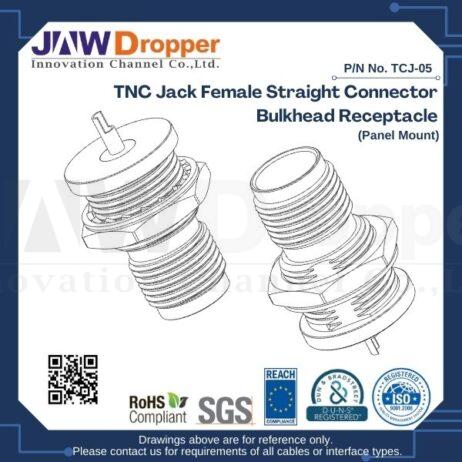 TNC Jack Female Straight Connector Bulkhead Receptacle (Panel Mount)