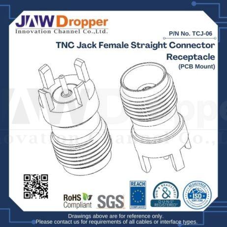 TNC Jack Female Straight Connector Receptacle (PCB Mount)