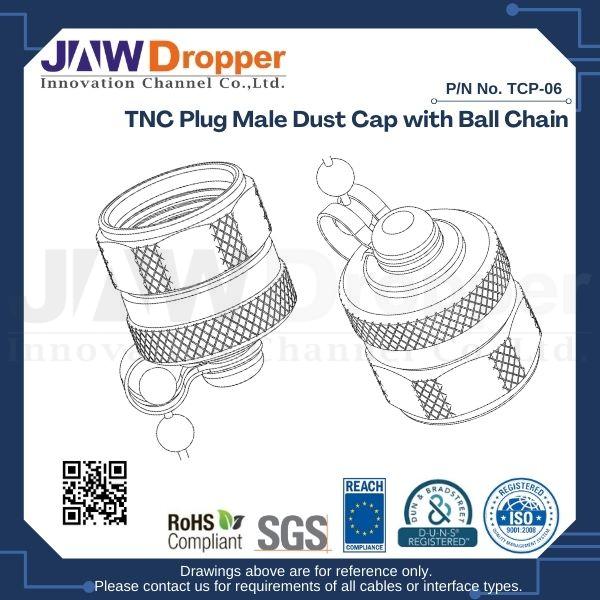 TNC Plug Male Dust Cap with Ball Chain