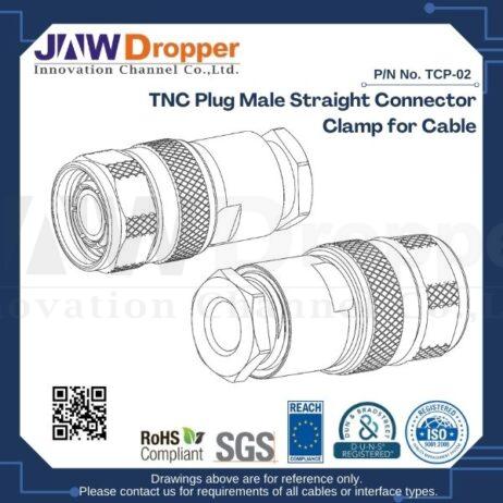 TNC Plug Male Straight Connector Clamp for Cable