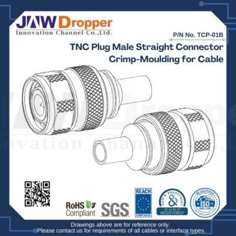 TNC Plug Male Straight Connector Crimp-Moulding for Cable