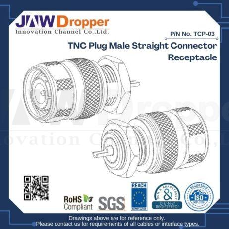 TNC Plug Male Straight Connector Receptacle (Front Mount)